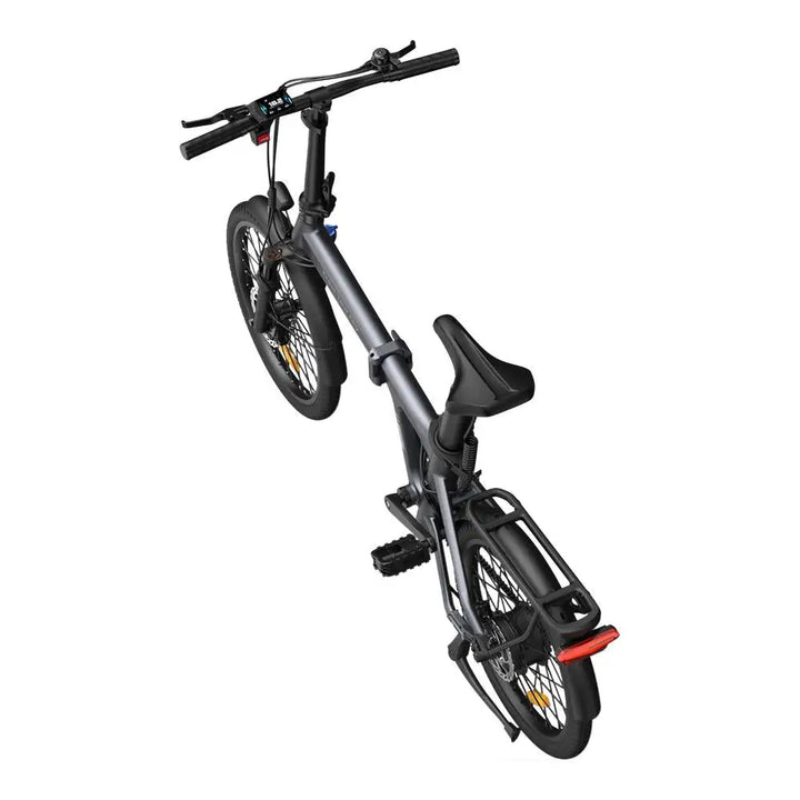 Folding bicycle on a white background