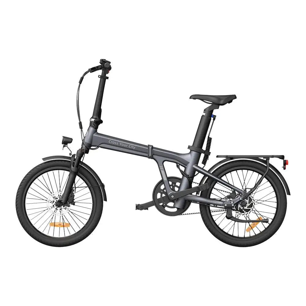 Folding bicycle on a white background