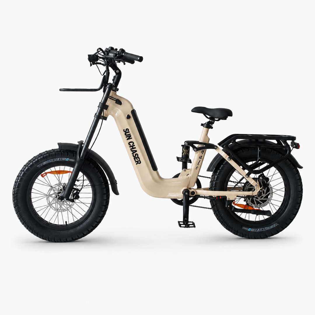Sun Chaser Halo Step Through Fat Tyre Electric Bike Sun Chaser