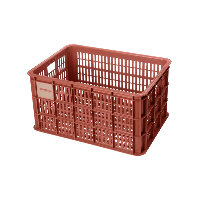 Basil Bicycle Crate Large 40L Black - Terra red