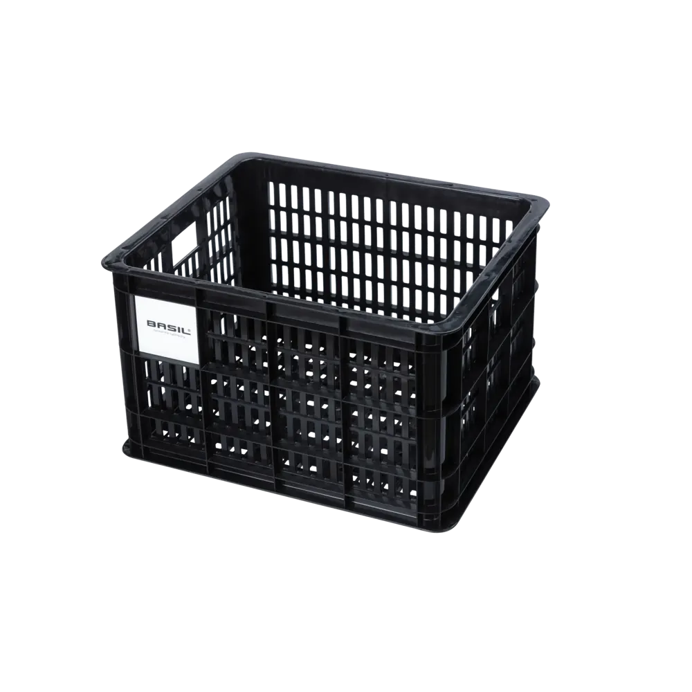 Basil Bicycle Crate Medium 29.5L Black - Black