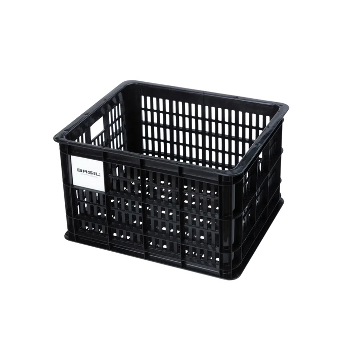Basil Bicycle Crate Medium 29.5L Black - Black