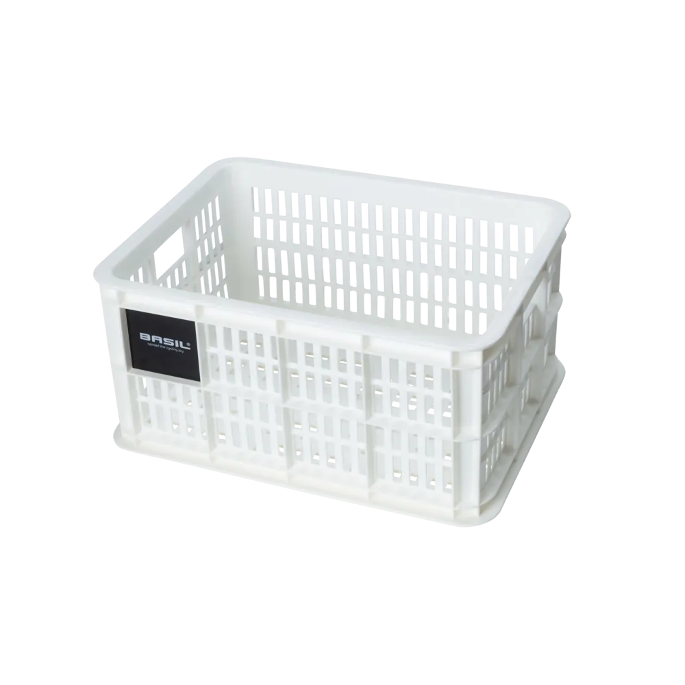 Basil Bicycle Crate Small 17.5L Black - Bright white