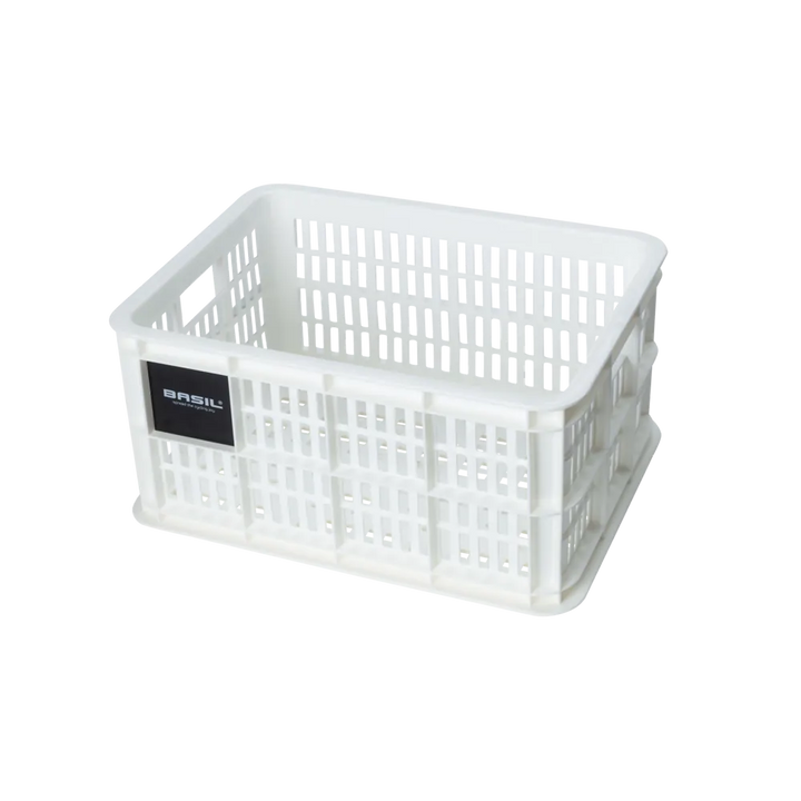 Basil Bicycle Crate Small 17.5L Black - Bright white