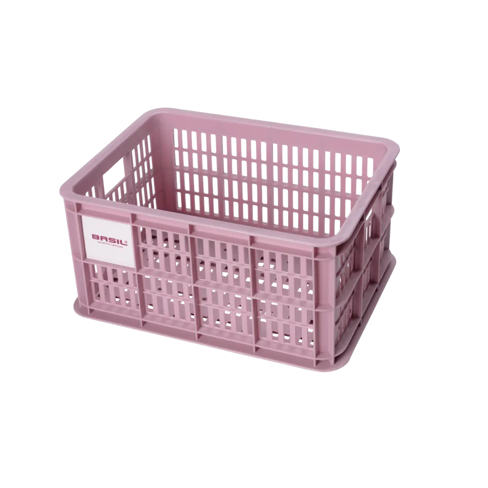 Basil Bicycle Crate Small 17.5L Black - Faded blossom