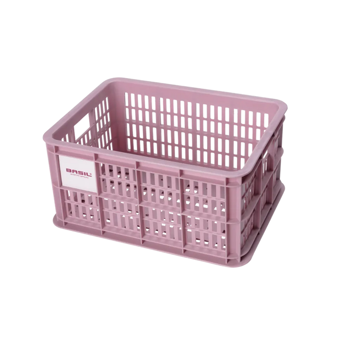 Basil Bicycle Crate Small 17.5L Black - Faded blossom