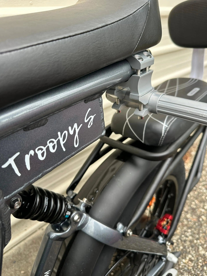 Sun Chaser eBike surf rack for longboard transport Gold Coast
