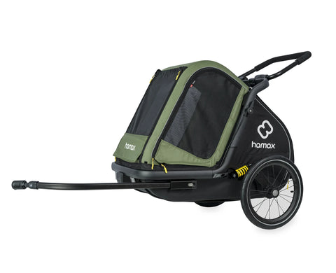 Hamax Pluto Dog Trailer Green/Black Medium