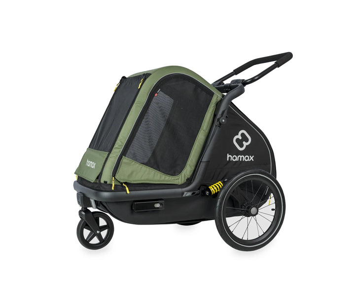 Hamax Pluto M dog trailer green black product view
