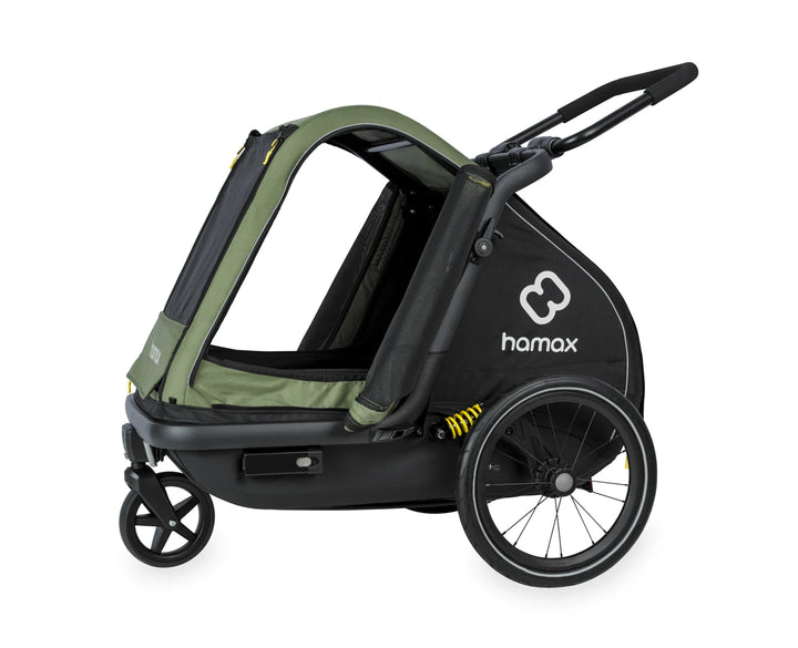 Hamax Pluto M dog trailer adjustable suspension detail