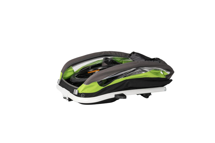 Hamax Traveller trailer green folded flat for storage