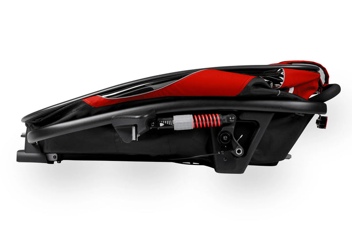 Hamax Outback One child trailer red black folded side view