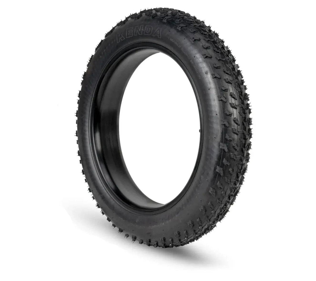 4 inch wide fat tyre on Kenda Krusade electric bike tyre