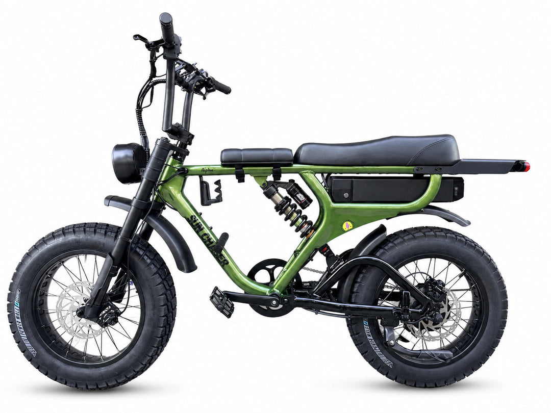 Front Child Seat &amp; Foot Pegs for Alpha-Style eBikes Sun Chaser Ebikes