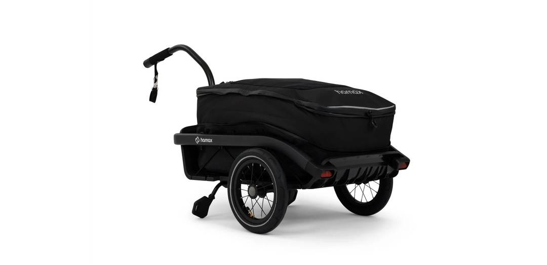 Hamax Venture Cargo trailer compact storage and frame detail